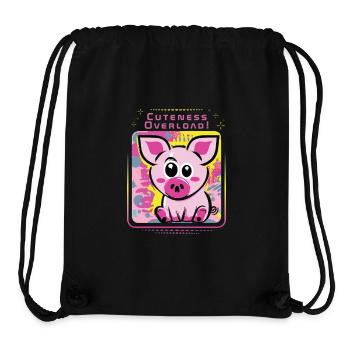 Free-spirited mud pig - Stanley/Stella Recycled Gym Bag - black - Front