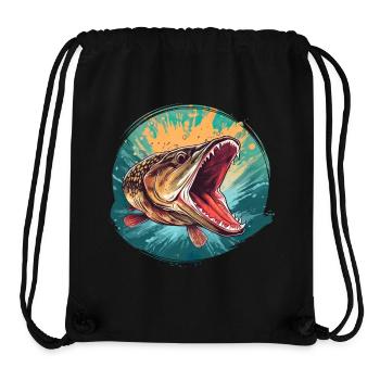 Brochet - Sac à cordon recyclé Stanley/Stella - noir - Devant