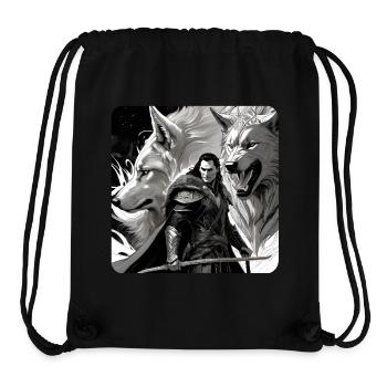 Loki mit Fenris Wolf Asgard Ragnarok - Stanley/Stella recycelter Gym Bag - Schwarz - Vorne