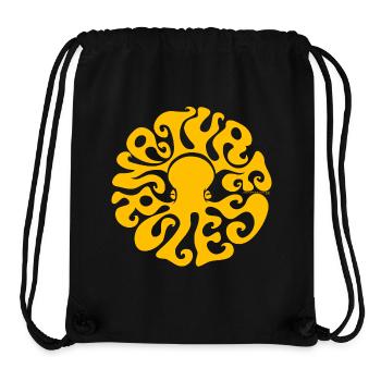 NATURE RULES! psychedelic octopus sixties gelb - Stanley/Stella recycelter Gym Bag - Schwarz - Vorne