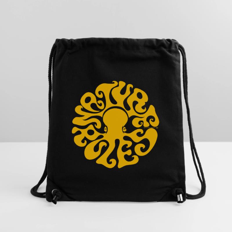 NATURE RULES! Psychedelic Octopus Sixties Yellow Stanley/Stella Recycled Gym Bag