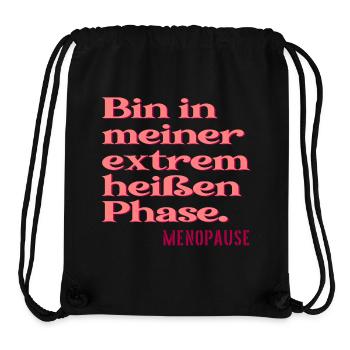 MENOPAUSE SPRÜCHE LUSTIG - HITZE PHASE - Stanley/Stella recycelter Gym Bag - Schwarz - Vorne