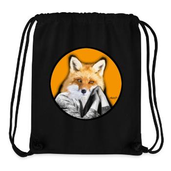 Vixen Fox Student Clever Animal Face - Stanley/Stella Recycled Gym Bag - black - Front