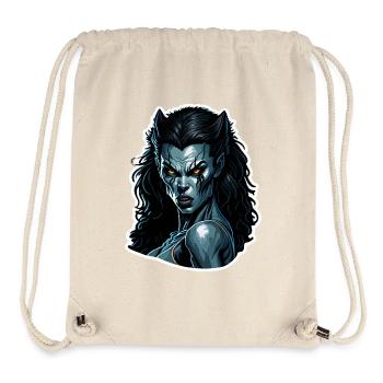 Blue Night Vampire Portrait Wehrwolf Female - Stanley/Stella Recycled Gym Bag - natural - Front