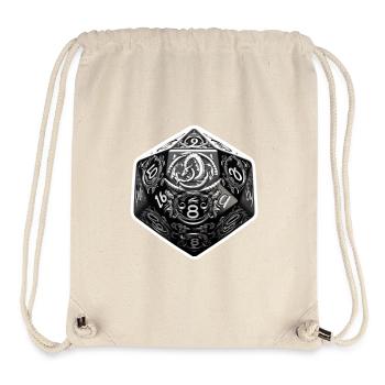 Schwarzer W20 Mit Drachensymbol RPG Shirt - Stanley/Stella recycelter Gym Bag - Naturweiß - Vorne