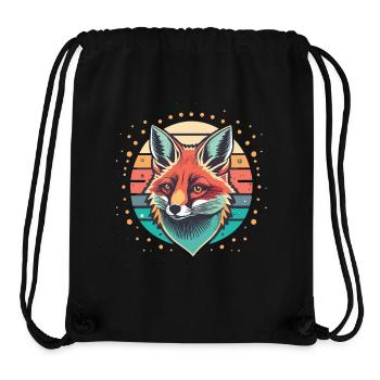 Foxy Coucher de soleil rétro - Sac à cordon recyclé Stanley/Stella - noir - Devant