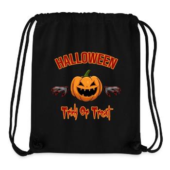 Halloween Kürbis Trick or treat - Stanley/Stella recycelter Gym Bag - Schwarz - Vorne