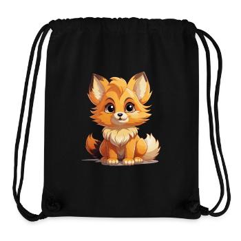 Fuchs - Kawaii Style - Stanley/Stella recycelter Gym Bag - Schwarz - Vorne