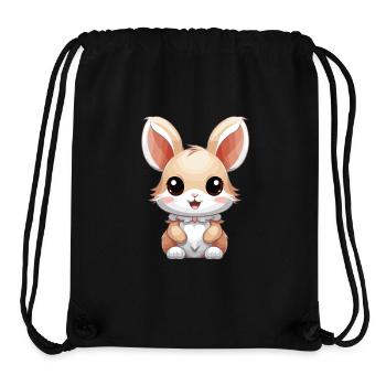 Hase - Kawaii Style - Stanley/Stella recycelter Gym Bag - Schwarz - Vorne