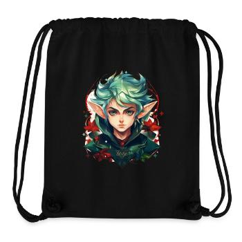 Elven Portrait with Long Ears Fantasy Shirt - Stanley/Stella Recycled Gym Bag - black - Front