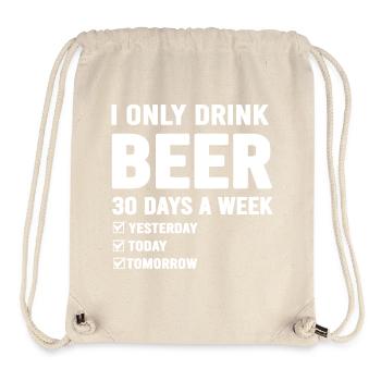 Bold Beer Loving Quote Tee - Stanley/Stella Recycled Gym Bag - natural - Front