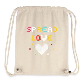 Love Pixel Heart Kreatives Design - Stanley/Stella recycelter Gym Bag - Naturweiß - Vorne