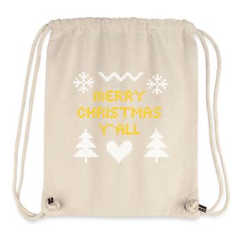 Frohe Weihnachten Pixel Art Design - Stanley/Stella recycelter Gym Bag - Naturweiß - Vorne