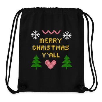 Frohe Weihnachten Pixel Art Design - Stanley/Stella recycelter Gym Bag - Schwarz - Vorne