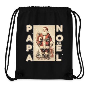 PAPA NOEL - Sac à cordon recyclé Stanley/Stella - noir - Devant
