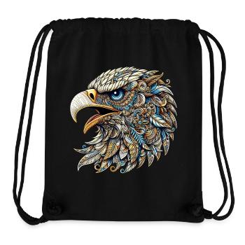 Adler mit Mandalas verziert - Stanley/Stella recycelter Gym Bag - Schwarz - Vorne