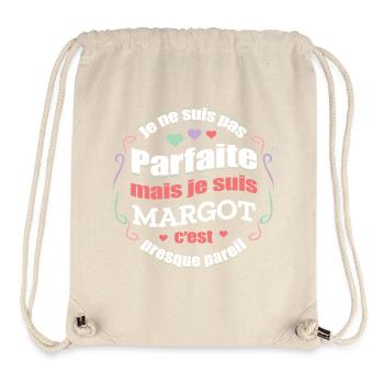 MARGOT PARFAITE - PRENOM MARGOT - Sac à cordon recyclé Stanley/Stella - blanc naturel - Devant