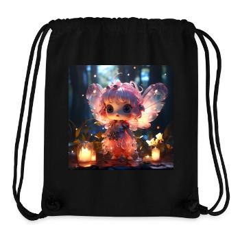 Jolie petite fée - Sac à cordon recyclé Stanley/Stella - noir - Devant