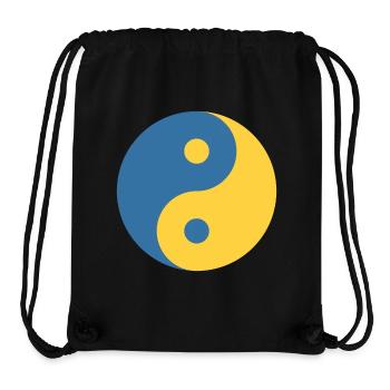 Yin und Yang Symbol in Blau & Gelb Python Coder - Stanley/Stella recycelter Gym Bag - Schwarz - Vorne