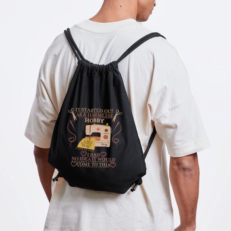It Started Out As A Harmless Hobby Quilting Stanley/Stella Recycled Gym Bag