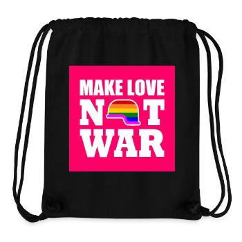 Make love not war - Stanley/Stella recycelter Gym Bag - Schwarz - Vorne