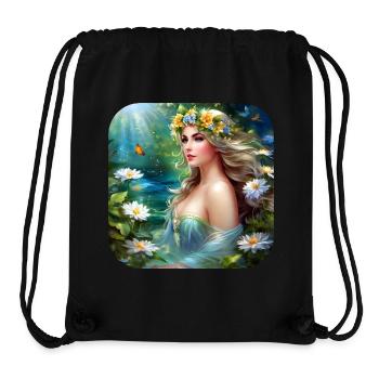 Gorgeous Floral Nymph - Stanley/Stella Recycled Gym Bag - black - Front