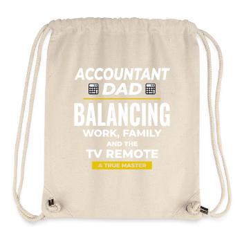 Buchhalter Papa Buchhaltung Finanzen Finanzen Lustig - Stanley/Stella recycelter Gym Bag - Naturweiß - Vorne