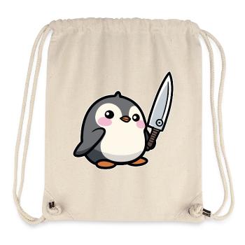 Lustiger Pinguin - Stanley/Stella recycelter Gym Bag - Naturweiß - Vorne