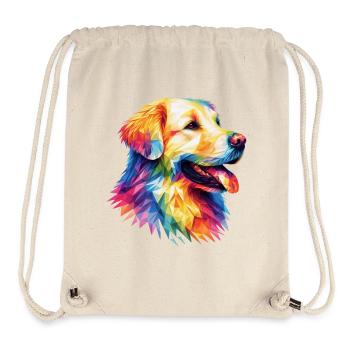 Modern geometric dog's muzzle: golden retriever - Stanley/Stella Recycled Gym Bag - natural - Front