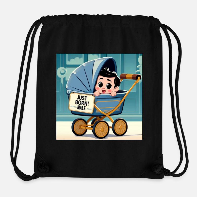 Just Born Boy - Stanley/Stella Recycled Gym Bag - black