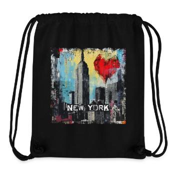 New York, retro, vintage - Valentine's Day - Stanley/Stella Recycled Gym Bag - black - Front