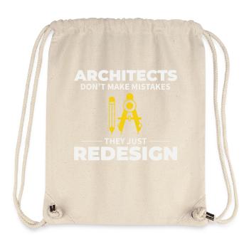 Architect: Redesigning Instead of Mistakes! - Stanley/Stella Recycled Gym Bag - natural - Front