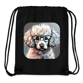 Cute Toy Poodle with Glasses I - Stanley/Stella Recycled Gym Bag - black - Front