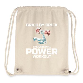 Bricklayer Bricklaying Humor Power Workout Funny - Stanley/Stella Recycled Gym Bag - natural - Front