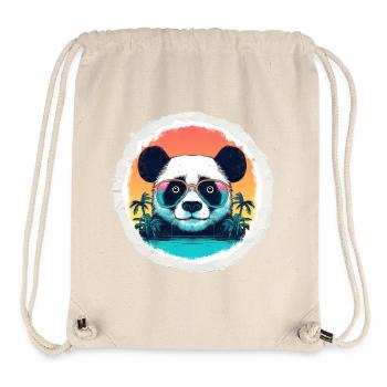 Baby-Panda im Urlaub - Stanley/Stella recycelter Gym Bag - Naturweiß - Vorne