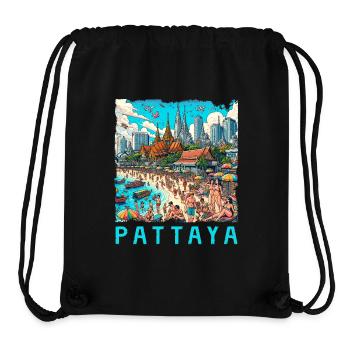 Pattaya Thailand Strand Design - Stanley/Stella recycelter Gym Bag - Schwarz - Vorne