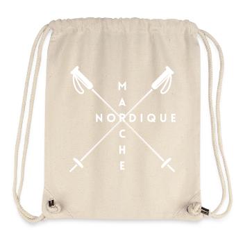 Nordic Walking T Shirt with crossed poles - Stanley/Stella Recycled Gym Bag - natural - Front