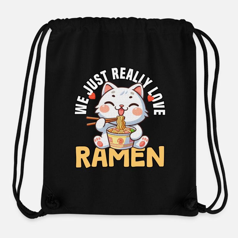 Nous aimons vraiment les ramen - Sac à cordon recyclé Stanley/Stella - noir