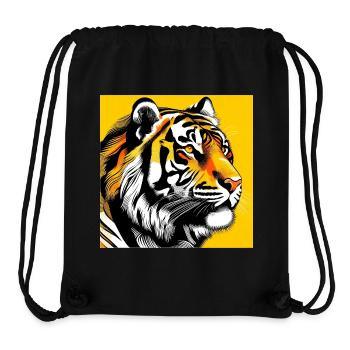 Tiger Pop Art - Stanley/Stella recycelter Gym Bag - Schwarz - Vorne