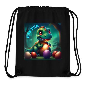 Dinosaur Red Eyes Easter Eggs - Stanley/Stella Recycled Gym Bag - black - Front