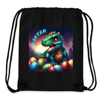 Dinosaur Red Eyes Easter - Stanley/Stella Recycled Gym Bag - black - Front