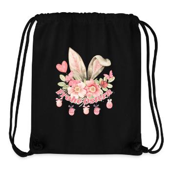Frohe Ostern Hasenohren Mädchen - Stanley/Stella recycelter Gym Bag - Schwarz - Vorne