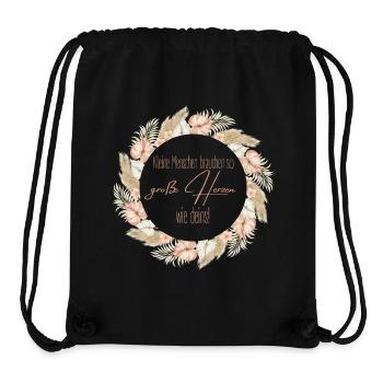Abschiedsgeschenk für Tagesmutter Kindergarten - Stanley/Stella recycelter Gym Bag - Schwarz - Vorne