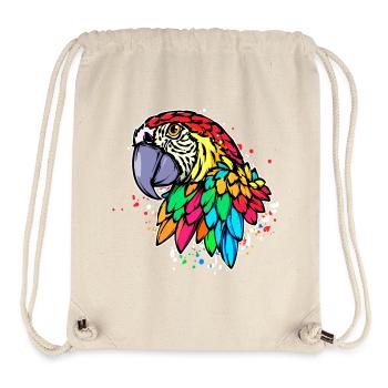 Tier Vogel Papagei Vogelliebhaber Zoo Tropisch - Stanley/Stella recycelter Gym Bag - Naturweiß - Vorne