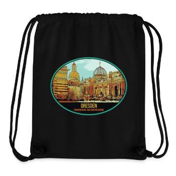 Historic Dresden: Captivating central charm - Stanley/Stella Recycled Gym Bag - black - Front