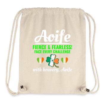 Funny Irish Girl Name Aoife, Fearless Bravery - Stanley/Stella Recycled Gym Bag - natural - Front