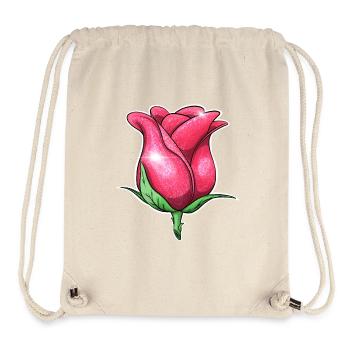 Glitzer Rosa Rose Illustration - Stanley/Stella recycelter Gym Bag - Naturweiß - Vorne