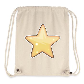 Illustration étoile dorée pour vêtements - Sac à cordon recyclé Stanley/Stella - blanc naturel - Devant