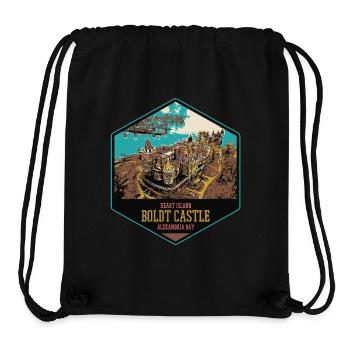 Schloss Boldt: Romantik auf der Herzinsel - Stanley/Stella recycelter Gym Bag - Schwarz - Vorne