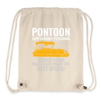 Ponton Bateau Moteur Navigation De Mer Hauturier Pêche Drôle - Sac à cordon recyclé Stanley/Stella - blanc naturel - Devant